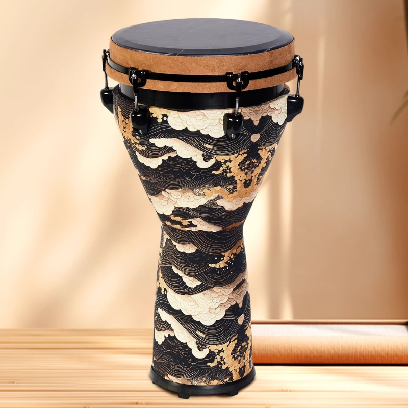 Musical Instrument Djembe - กลองเจมเบ้ระดับมืออาชีพ 12 นิ้ว สำหรับผู้เริ่มต้น กลองแอฟริกันแบบดั้งเดิม กลองเพอร์คัชชันแอฟริกัน