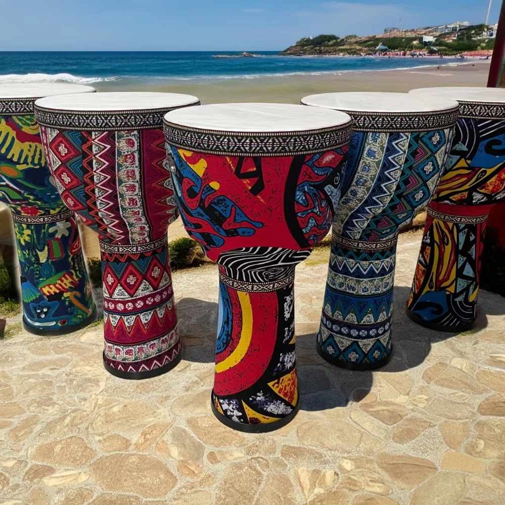 Musical Instrument Djembe - กลองเจมเบ้แบบพกพาขนาด 8.5 นิ้วสำหรับผู้เริ่มต้น เหมาะสำหรับกิจกรรมกลางแจ้ง ดนตรีเพื่อความบันเทิง เครื่องดนตรีประเภทกลองเจมเบ้