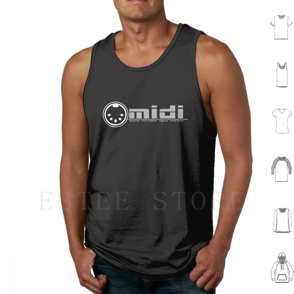 Musical Instrument Digital Interface - Midi-เครื่องดนตรีอินเทอร์เฟซดิจิตอลเสื้อกล้ามเสื้อกั๊กแขนกุด Midi Synth Synthesizer เครื่องดนตรี