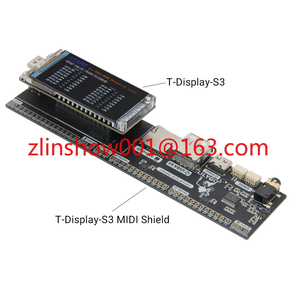Musical Instrument Digital Interface - บอร์ดพัฒนา T-Display-S3 MIDI Shield สำหรับการขยายอินเทอร์เฟซดิจิทัลของเครื่องดนตรี