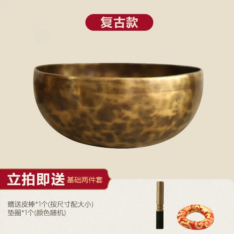 Tibetan Singing Bowl - เนปาลทำด้วยมือร้องเพลงชามเสียงพระพุทธรูปชุดชามทิเบตขนาดใหญ่ทำจากทองเหลืองสำหรับการทำสมาธิโยคะการบำบัดด้วยเสียงเครื่องประดับของขวัญ