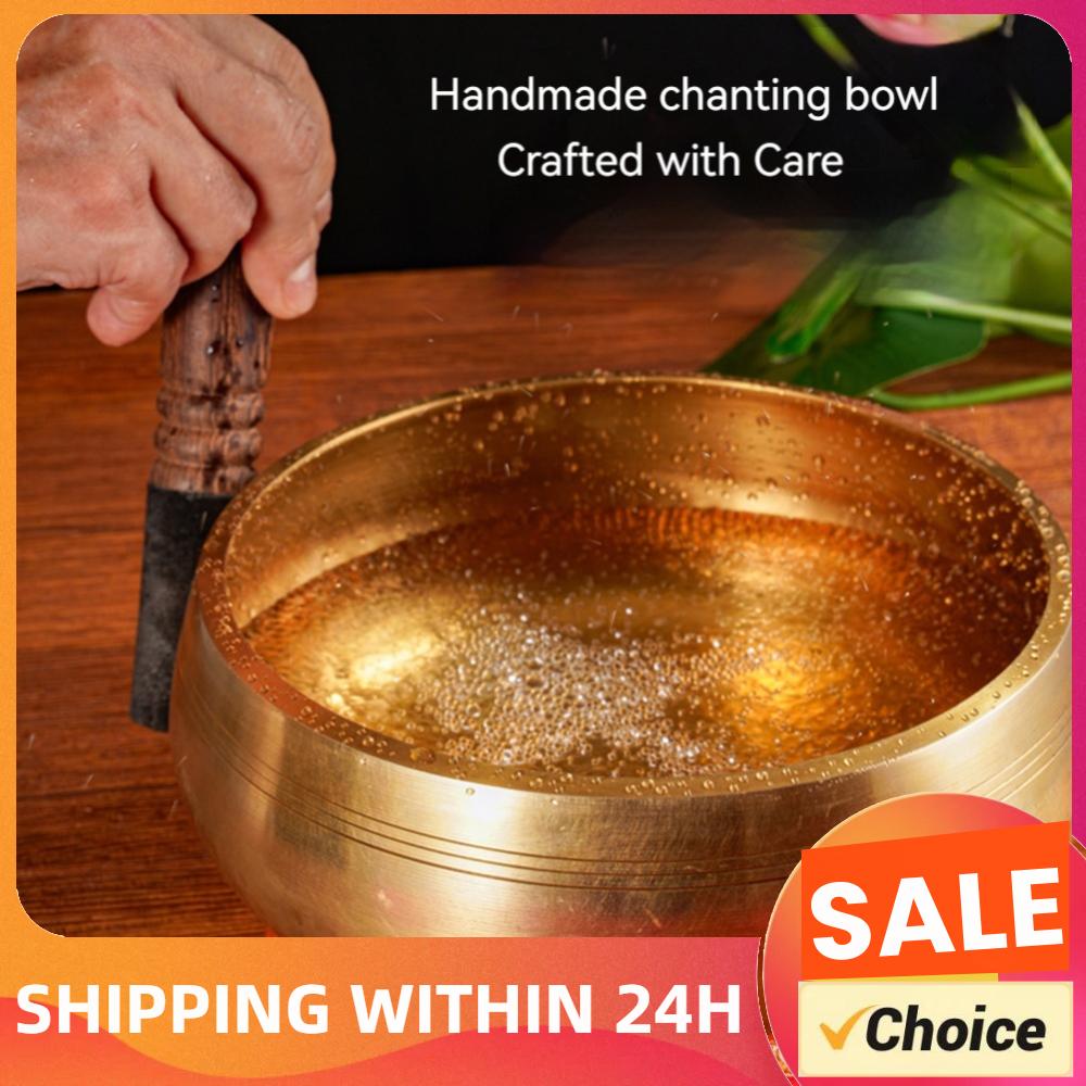 Tibetan Singing Bowl - ชุดขันเสียงทิเบต ขันเสียงสำหรับทำสมาธิ ขันเสียงสำหรับโยคะ การบำบัดจักระ การฝึกสติ การบรรเทาความเครียด