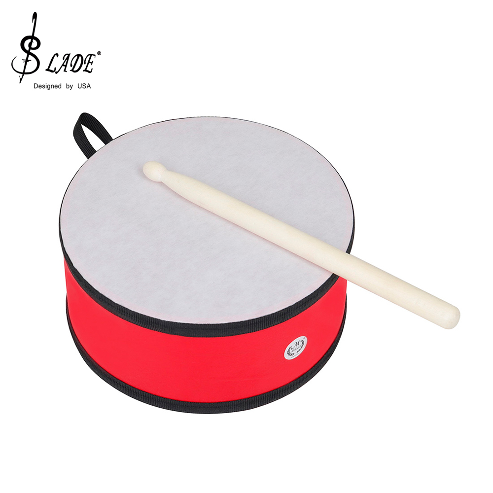 Musical Instrument Indian - Slade แทมบูรีนมือถือแบบดั้งเดิมมือกลองสองด้านเครื่องเพอร์คัชชันพกพาได้ของเล่นดนตรีเพื่อการศึกษาสำหรับเด็ก