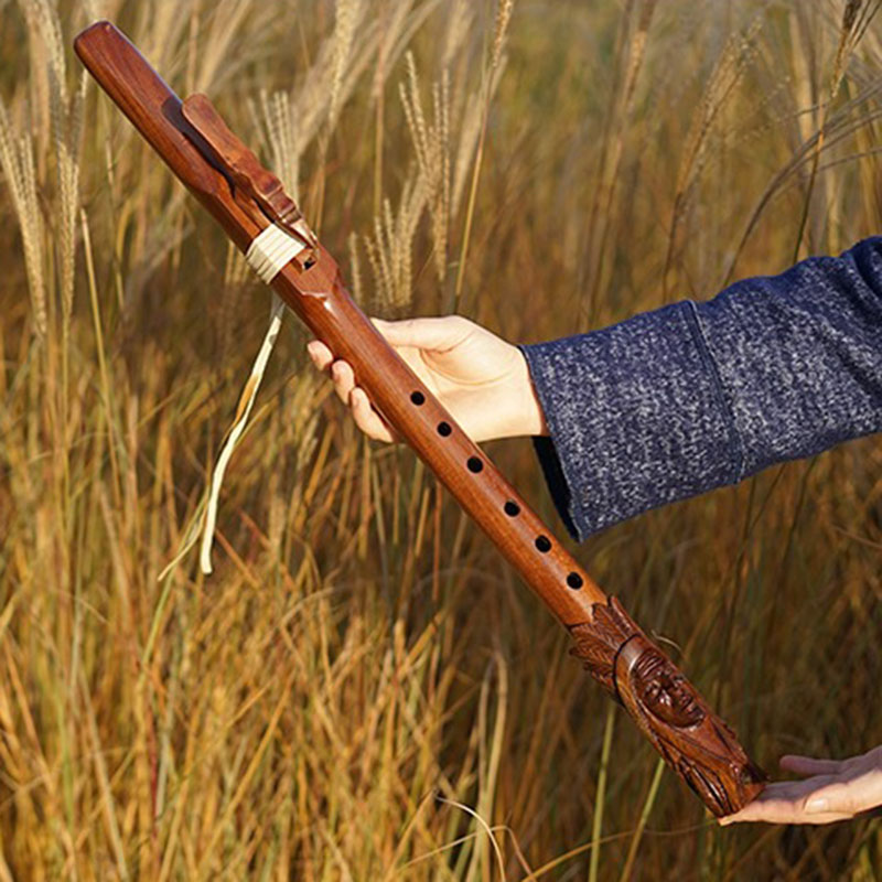 Musical Instrument Indian - ขลุ่ยไม้แบบอินเดีย 6 รู ขลุ่ยพกพาสำหรับผู้ใหญ่ เครื่องดนตรีมืออาชีพจากอเมริกาใต้