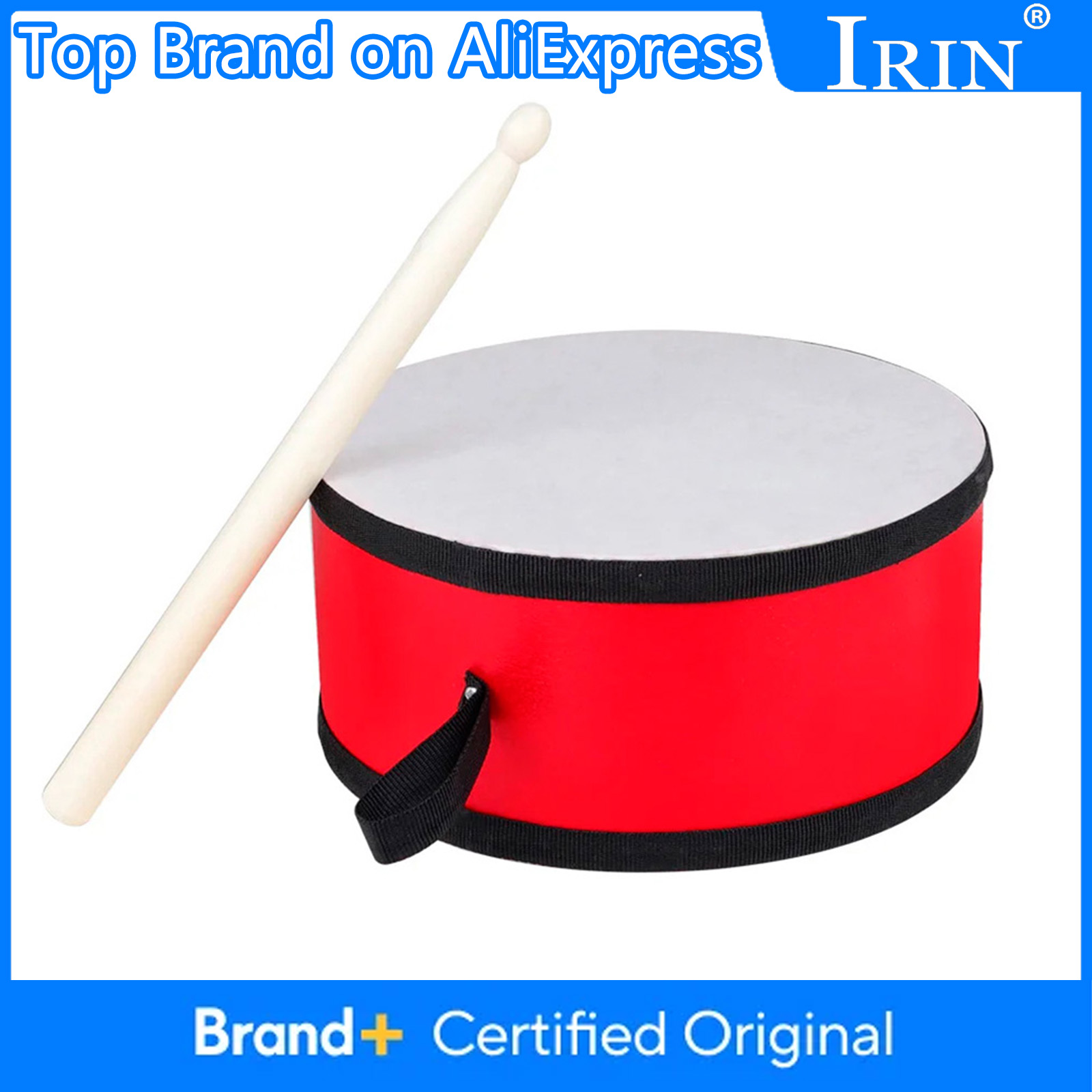 Musical Instrument Indian - IRIN กลองอินเดียแบบดั้งเดิม กลองมือถือแบบสองด้าน เครื่องดนตรีประเภทเคาะแบบพกพา สำหรับเด็ก ชิ้นส่วนดนตรีเพื่อการศึกษาปฐมวัย