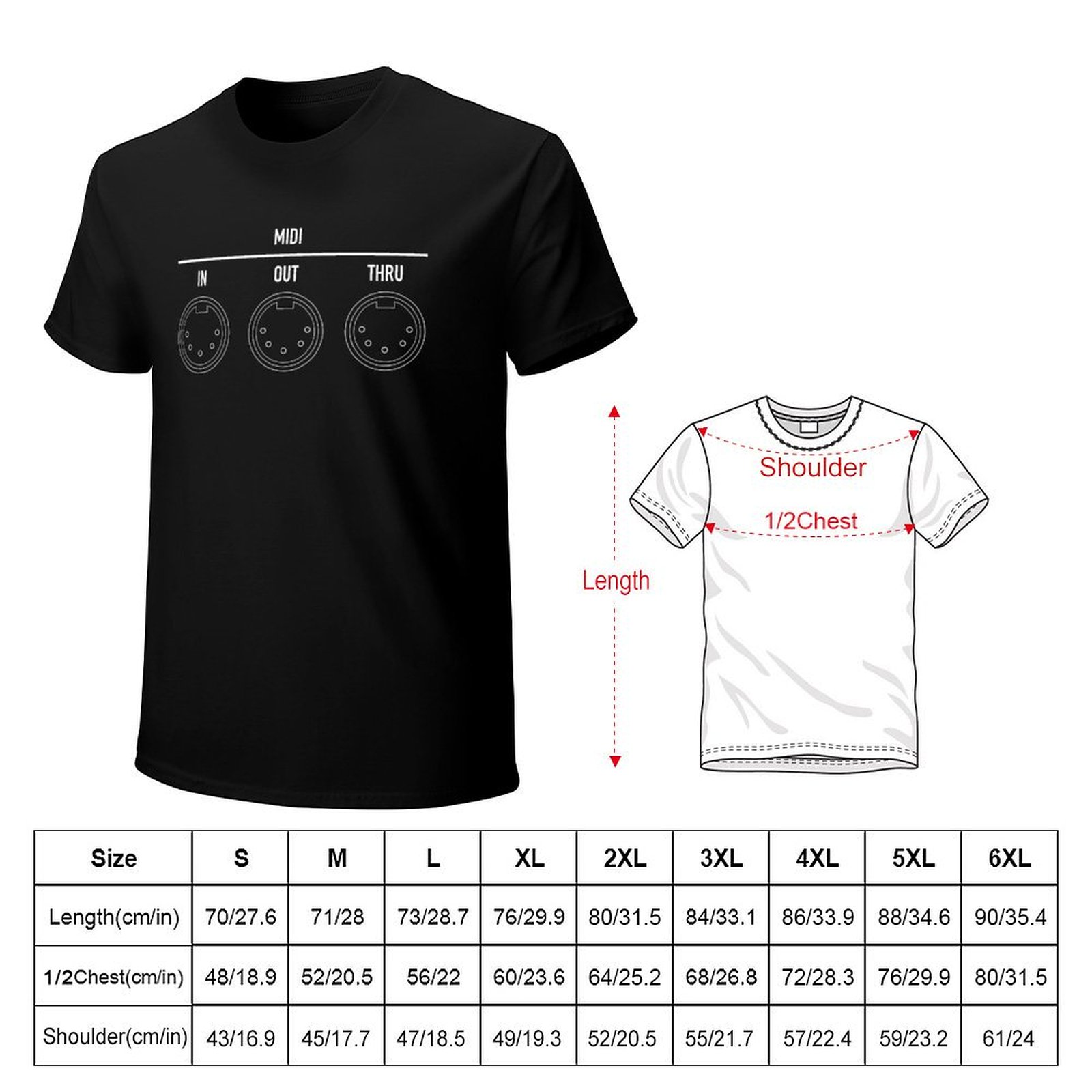 เสื้อยืดสีขาวสำหรับผู้ชาย - เส - Musical Instrument Digital Interface บทวิจารณ์และราคา