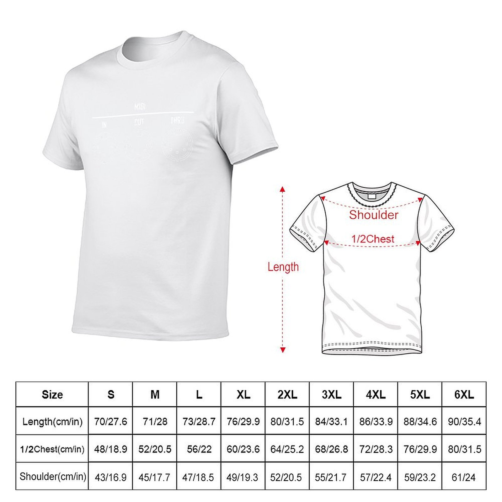 เสื้อยืดผู้ชายสีขาวลายดนตรีอิน - Musical Instrument Digital Interface บทวิจารณ์และราคา