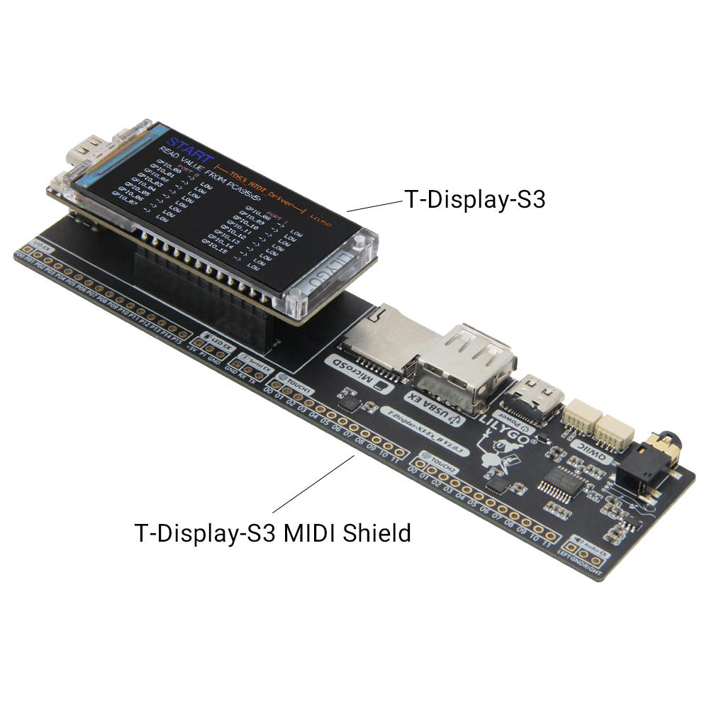 บอร์ดพัฒนา T-Display-S3 MIDI S - Musical Instrument Digital Interface บทวิจารณ์และราคา