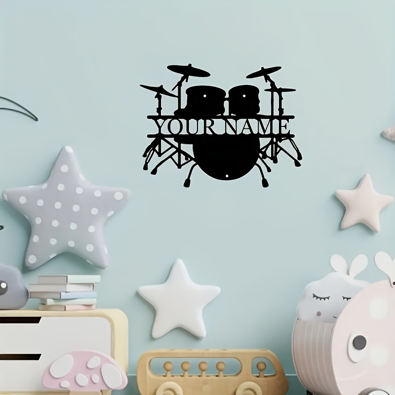 ป้ายโลหะติดผนังรูปชุดกลองแบบกำ - Musical Instrument Name บทวิจารณ์และราคา