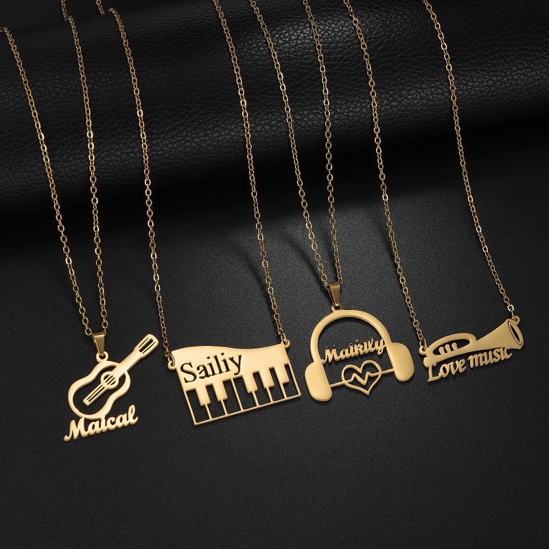 สร้อยคอจี้เครื่องดนตรีแบบกำหนด - Musical Instrument Name บทวิจารณ์และราคา