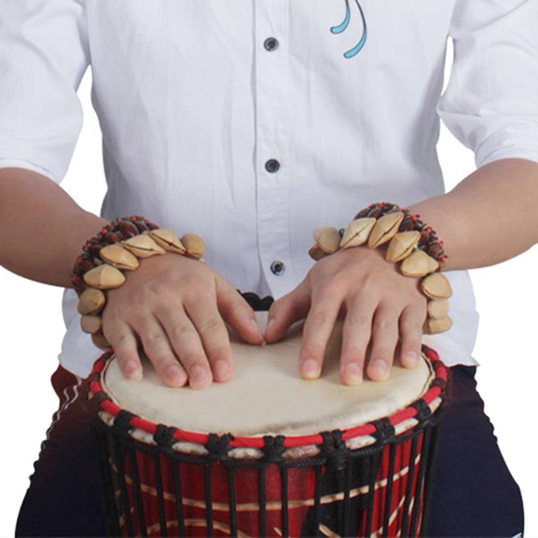 IRIN สร้อยข้อมือเปลือกถั่ว ระฆ - Musical Instrument Djembe บทวิจารณ์และราคา