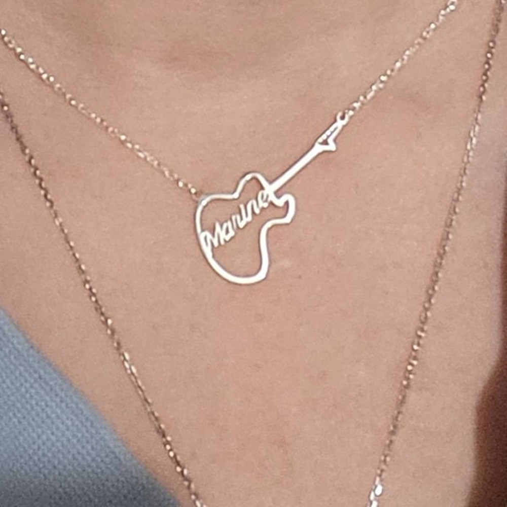 สร้อยคอไวโอลินแบบกำหนดเอง ชุบท - Musical Instrument Name บทวิจารณ์และราคา